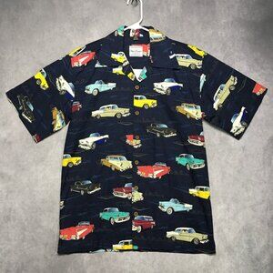 David‎ Carey Originals Mens Shirt size Medium Classic 50s Cars All Over Print